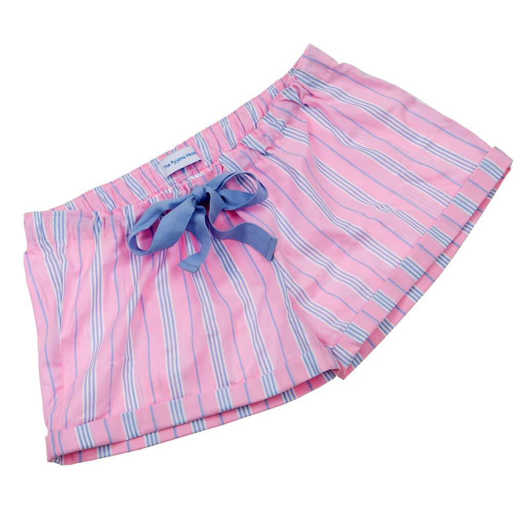 Pyjama Sleep Shorts for Girls in Brushed Cotton Red and Navy Tartan - The  Pyjama House