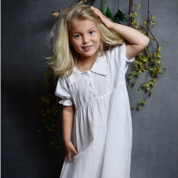 puff sleeved nightie with collar