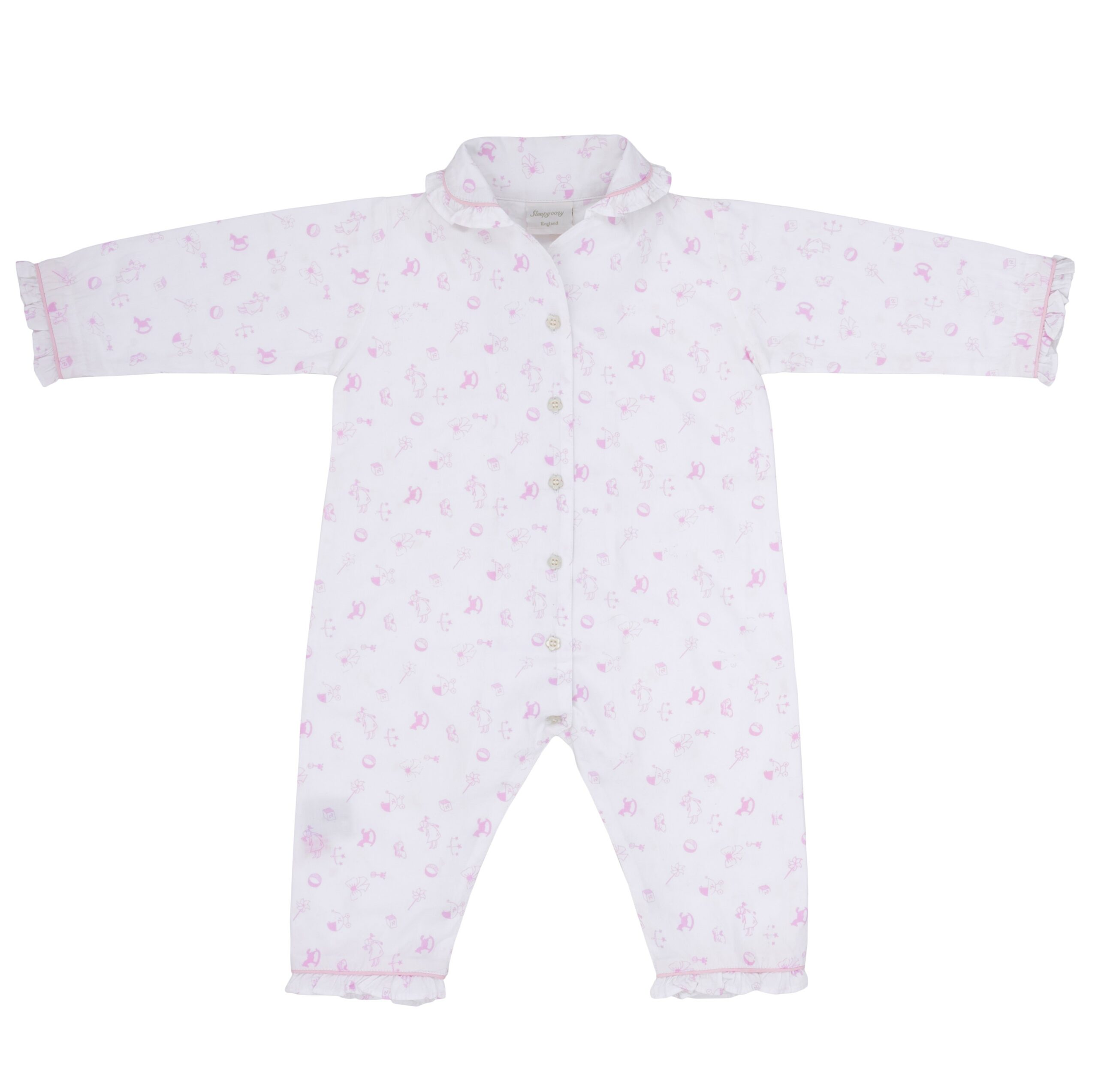 Pink nursery romper sleep suit