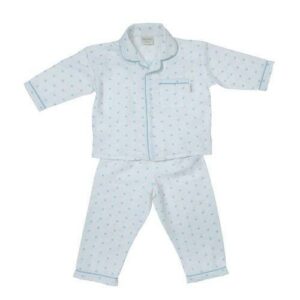 Blue star pyjamas, 100% cotton, with long trousers and long sleeves